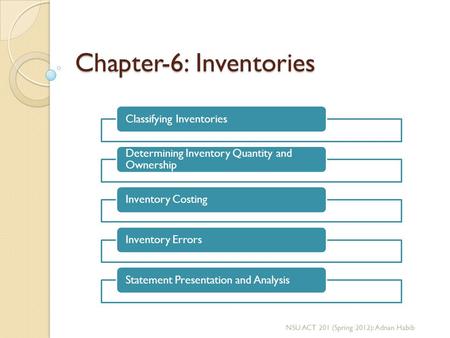 Chapter-6: Inventories