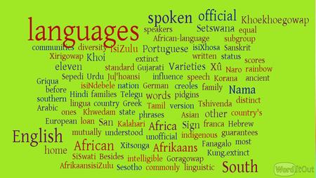 Language use and language attitudes in multilingual and multi-cultural South Africa Moyra Sweetnam Evans, University of Otago, New Zealand.