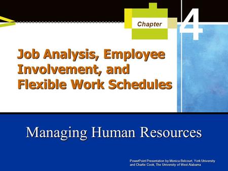Job Analysis, Employee Involvement, and Flexible Work Schedules