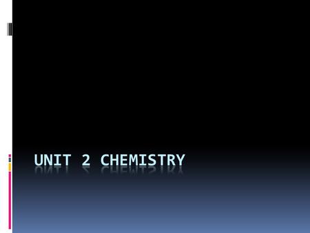 Unit 2 Chemistry.
