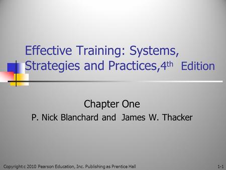 Effective Training: Systems, Strategies and Practices,4th Edition