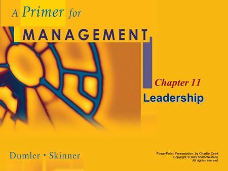Leadership Chapter 11 PowerPoint Presentation by Charlie Cook