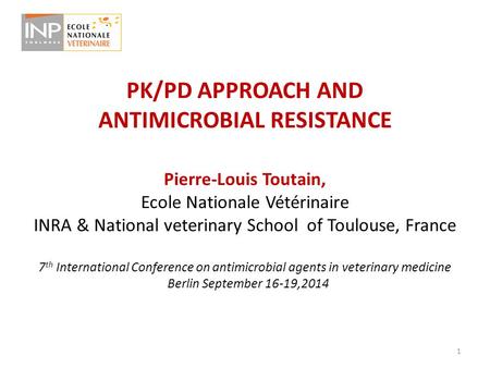PK/PD APPROACH AND ANTIMICROBIAL RESISTANCE