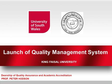Launch of Quality Management System