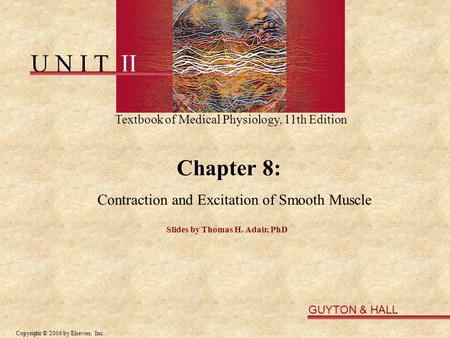 Contraction and Excitation of Smooth Muscle