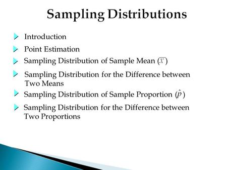 Sampling Distributions