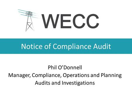 Notice of Compliance Audit