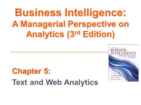 Chapter 5: Text and Web Analytics