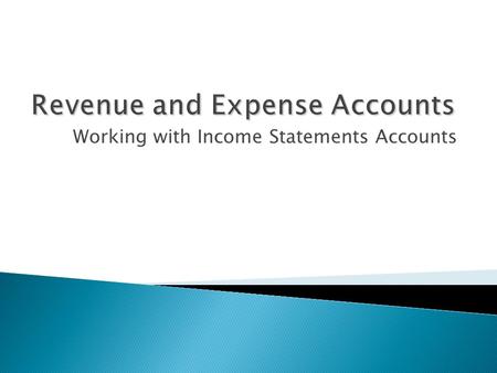 Revenue and Expense Accounts