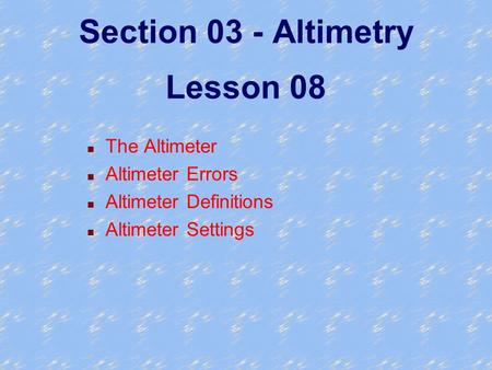 Section 03 - Altimetry Lesson 08