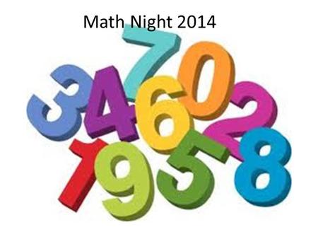 Math Night 2014.