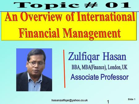An Overview of International Financial Management