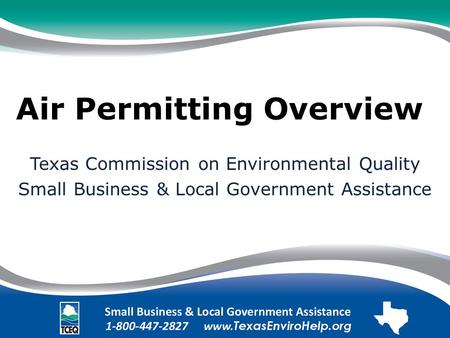 Air Permitting Overview.