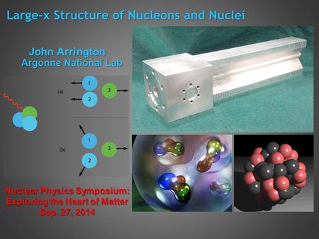 John Arrington Argonne National Lab Nuclear Physics Symposium: Exploring the Heart of Matter Sep. 27, 2014 Large-x Structure of Nucleons and Nuclei.