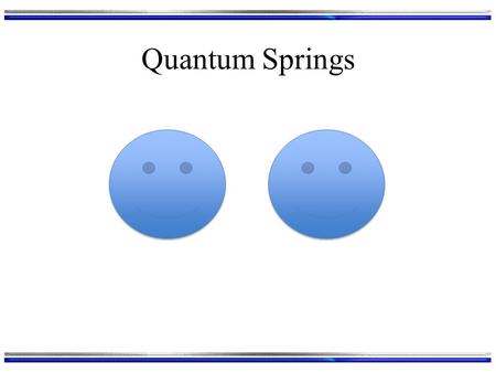 Quantum Springs. Harmonic Oscillator Our next model is the quantum mechanics version of a spring: Serves as a good model of a vibrating (diatomic) molecule.