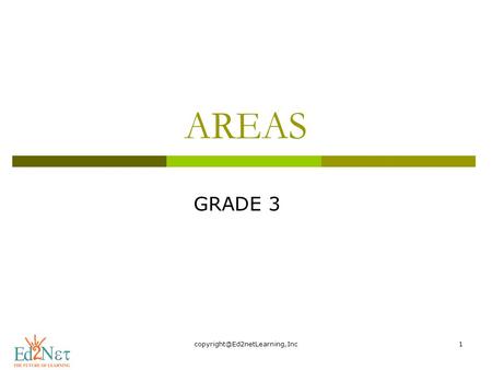 AREAS GRADE 3. Hello, How are you doing? Today, we are going to start a new lesson on Areas.