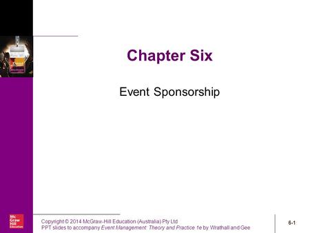 Chapter Six Event Sponsorship.