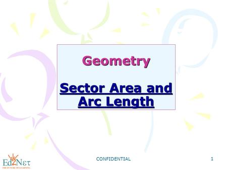 Geometry Sector Area and Arc Length
