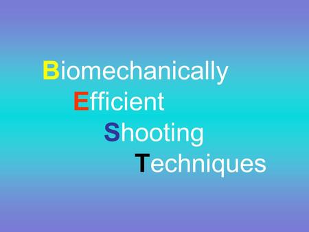 Biomechanically Efficient Shooting Techniques
