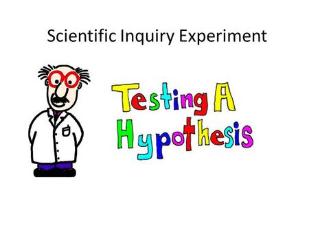 Scientific Inquiry Experiment