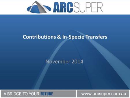 November 2014 Contributions & In-Specie Transfers.