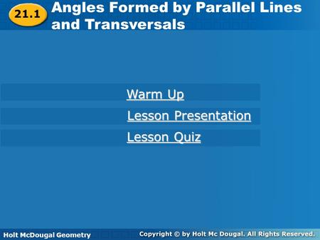 Angles Formed by Parallel Lines and Transversals