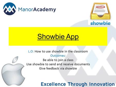 Showbie App L.O: How to use showbie in the classroom Outcomes: