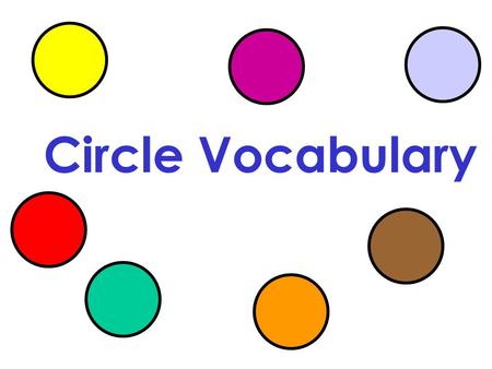 Circle Vocabulary. Circle – set of all points _________ from a given point called the _____ of the circle. C Symbol: equidistant center C.