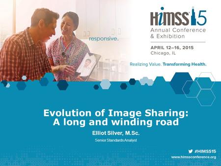 Evolution of Image Sharing: A long and winding road Elliot Silver, M.Sc. Senior Standards Analyst.