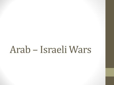 Arab – Israeli Wars. LEQ’s 1.What is the UN and why was it established? 2.What led to the establishment of the modern state of Israel in 1948? 3.What.