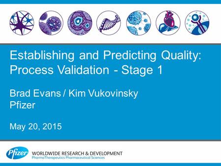 Establishing and Predicting Quality: Process Validation - Stage 1