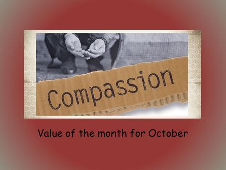 Value of the month for October