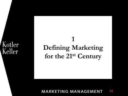 1 Defining Marketing for the 21st Century