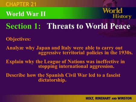 Section 1: Threats to World Peace