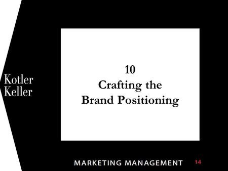 10 Crafting the Brand Positioning 1. Copyright © 2011 Pearson Education, Inc. Publishing as Prentice Hall 10-2 Chapter Questions  How can a firm develop.