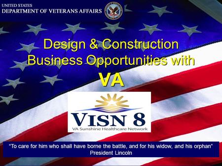 Design & Construction Business Opportunities with VA