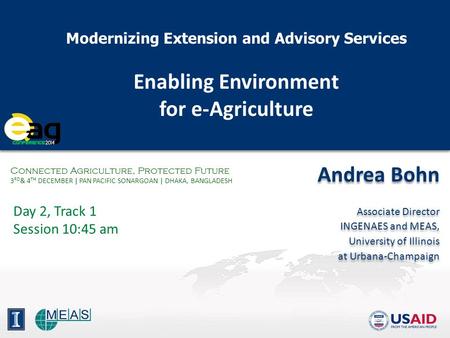 Enabling Environment for e-Agriculture