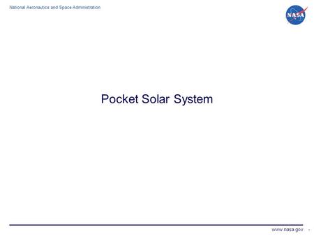 Pocket Solar System.
