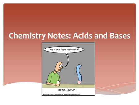 Chemistry Notes: Acids and Bases