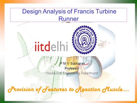 Design Analysis of Francis Turbine Runner