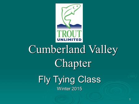 1 Cumberland Valley Chapter Fly Tying Class Winter 2015.