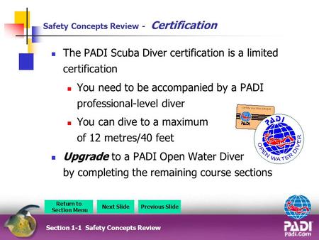 Safety Concepts Review - Certification