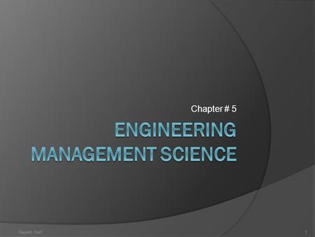 Engineering management science