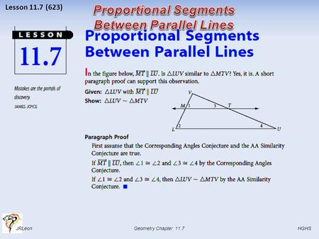 JRLeon Geometry Chapter 11.7 HGHS Lesson 11.7 (623)