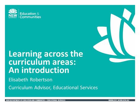 Learning across the curriculum areas: An introduction