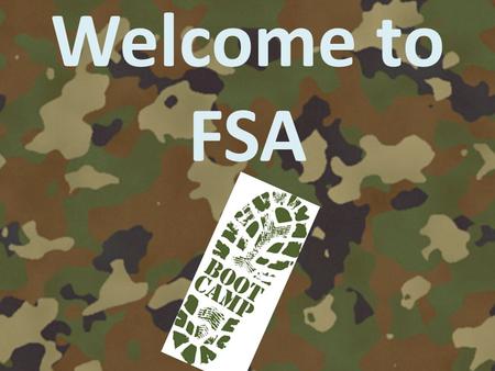 Welcome to FSA.