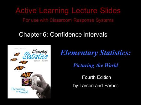 Elementary Statistics: