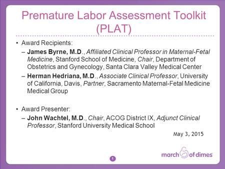 Premature Labor Assessment Toolkit (PLAT)