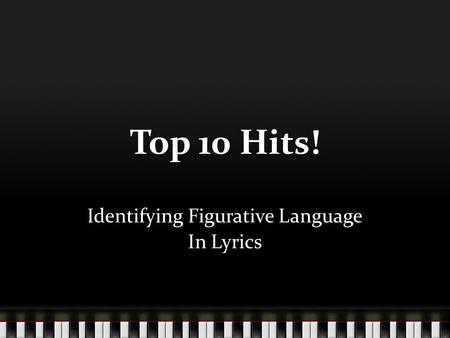 Identifying Figurative Language In Lyrics