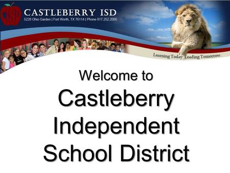 Welcome to Castleberry Independent School District.